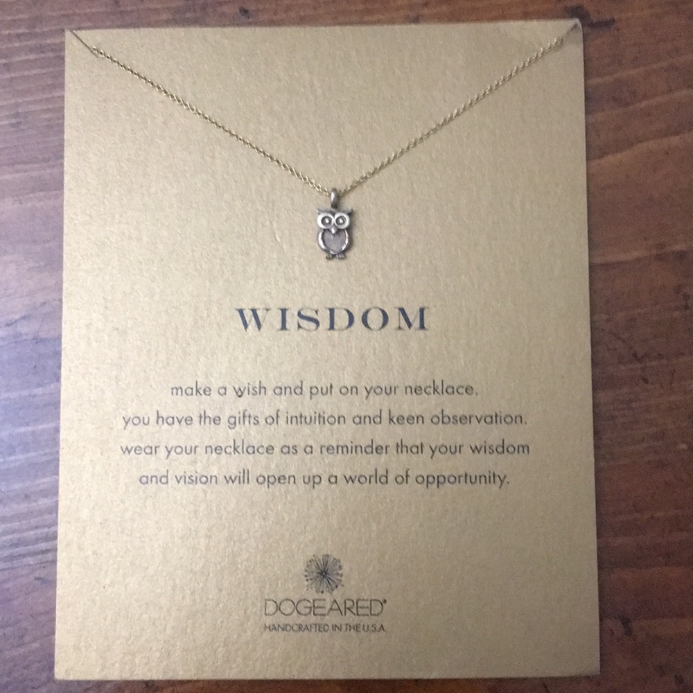 Dogeared Gold 16” wisdom necklace